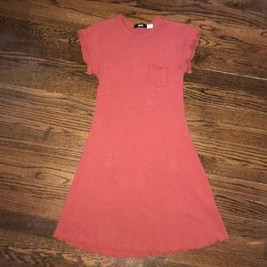 BDG Dress Red Ribbed